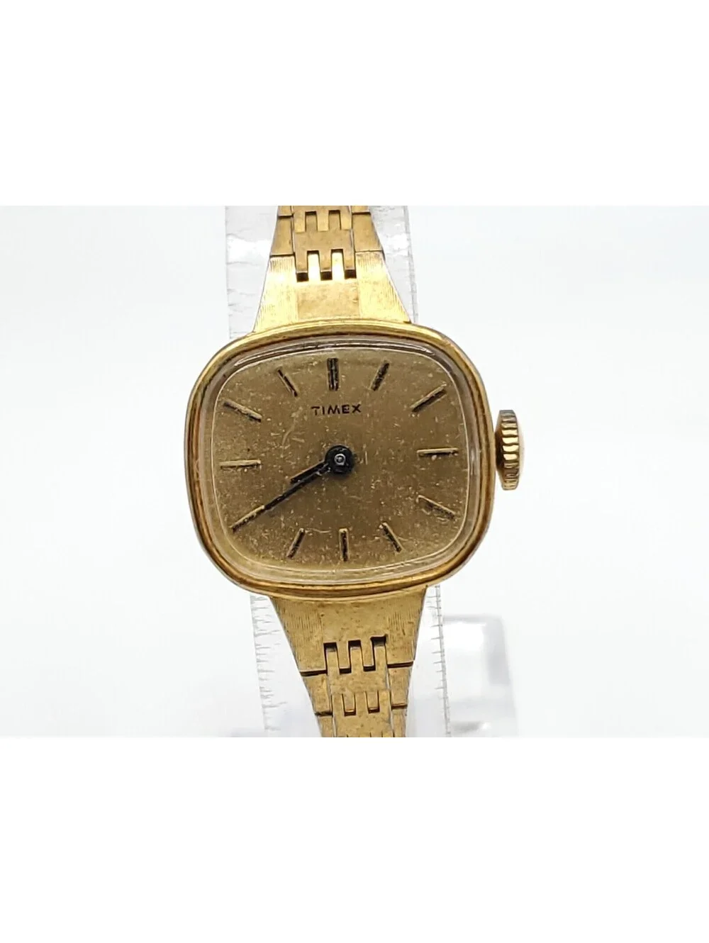 Vintage Timex Mechanical Womens 19mm Watch Running Gold Tone